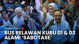 Bus yang Angkut Relawan untuk Kampanye Akbar Kubu 01 & 03 Alami 'Sabotase', Ada Oknum yang Halangi?