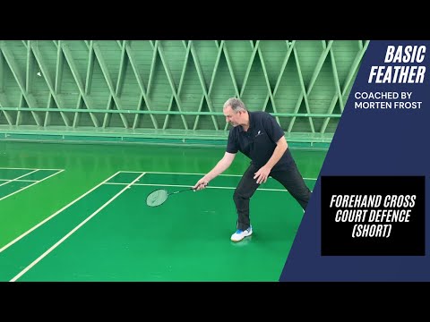 How to play the forehand cross court defence (short) | Badminton tutorial by Basic Feather