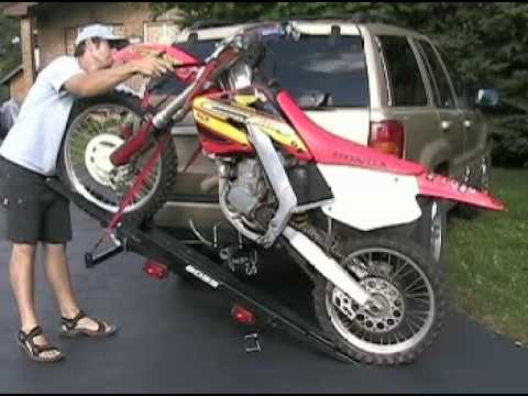 Boss Hitch Mounted Motorcycle Carrier Operation