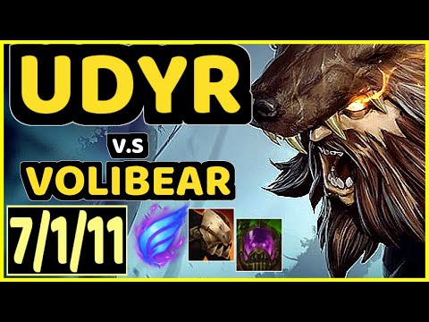 UDYR vs VOLIBEAR - 7/1/11 KDA JUNGLE GAMEPLAY - BR Ranked GRANDMASTER