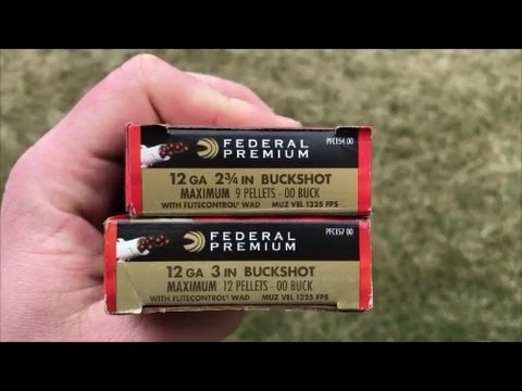 12 gauge Federal flitecontrol 00 buckshot test