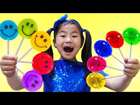 Rainbow Fruit Lollipops Color Song | Jannie Pretend Play Learn Colors Nursery Rhymes & Kids Songs