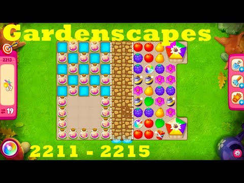 Gardenscapes Level 2211 - 2215 HD Walkthrough | 3 - match game | gameplay | android | ios | pc | app