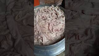 Boiled 🐖Pig Intestine on process cleaning .