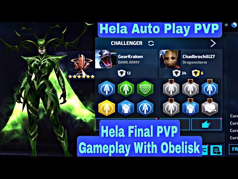 Hela Auto Play PVP Gameplay Showcase With Obelisk - Marvel Future Fight