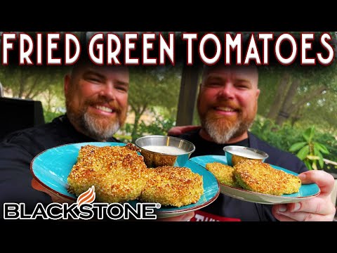 HAVE YOU EVER HAD THESE? FRIED GREEN TOMATOES ON THE BLACKSTONE GRIDDLE! EASY RECIPE