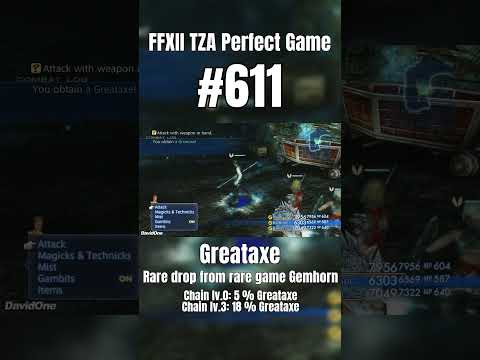 FFXII TZA Perfect Game #611 | Greataxe #ffxii #zodiacage #finalfantasy