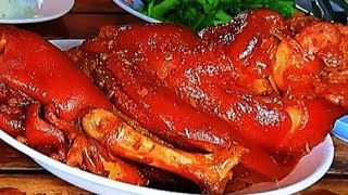 Mukbang: Super Spicy Seafood Sauce Braised Pork Leg | Realistic Eating Show