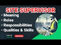 Site Supervisor Job Description Roles And Responsibilities Of Site Supervisor Site Engineer