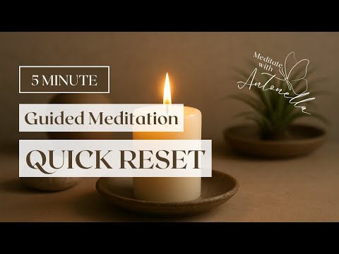 5-Minute Guided Meditation for Stress Relief & Re-Centering | Quick Calm & Relaxation Anywhere