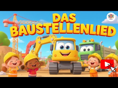 Das Baustellenlied 🚜 | Kinderlied mit Bagger, Kran & Lastwagen