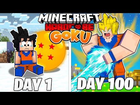 I Survived 100 Days as GOKU in HARDCORE Minecraft