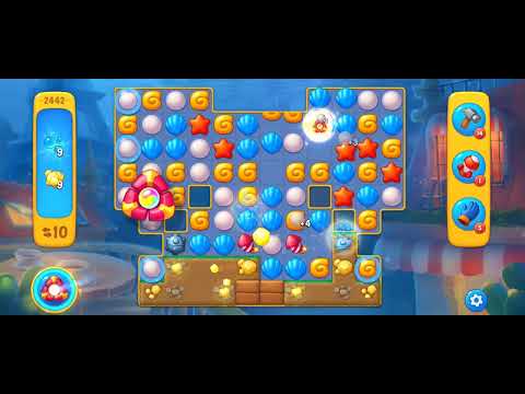 Fishdom Easy Level 2442 (with full seashell [Super Lightning]) @choraelmin