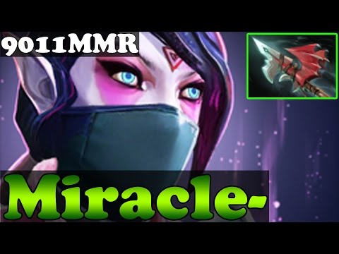 Dota 2 - Miracle- TOP 1 MMR IN THE WORLD 9011MMR Plays Templar Assassin with Hurricane Pike