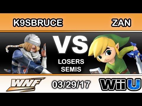 WNF 1.7 - LH | K9sbruce (Sheik) Vs. PG FAD | Zan (Toon Link) Losers Semis - Smash Wii U