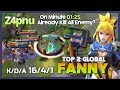 First Minutes All Enemy Die? Insane Fanny by Z4pnu Ranked 2 Global Fanny ~ Mobile Legends