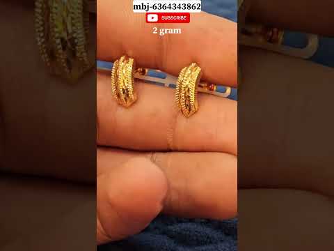 Only 2 gram pure gold earrings studs #gold #earrings #shorts #trending #viralvideo