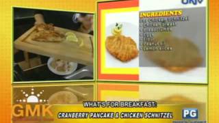 What's For Breakfast: Cranberry Pancake & Chicken Schnitzel
