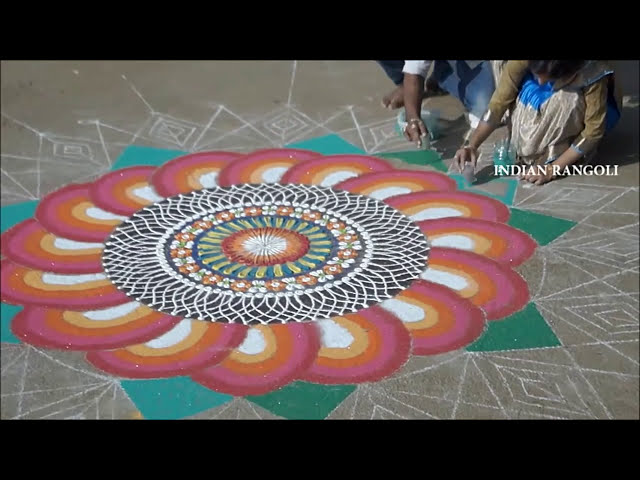 Rangoli competition award winning traditional design