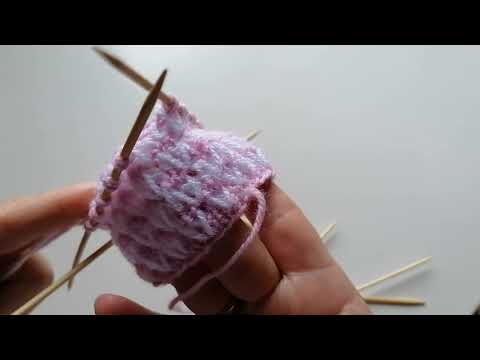 Strickmuster in Runden, zweifarbiges Muster 😍