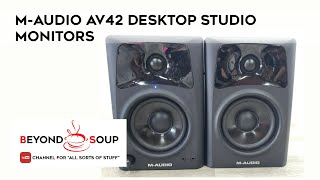 Video thumbnail for M-Audio AV42 Desktop Studio Monitors/Speakers Review by Beyond Soup by Jaed Arzadon