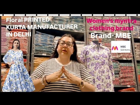 FLORAL PRINTED ANARKALI KURTA | MANUFACTURER IN DELHI | MYNTRA HAUL| HANEEKA SIINGH VLOG| BRAND MBE|