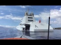 Super Yacht: Approaching Motor Yacht A in a speedboat