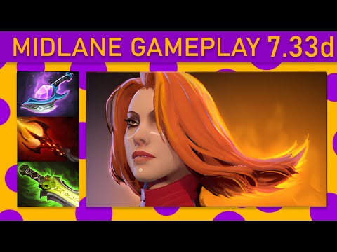 ⭐20+ Kills! Alone  Lina Mid Gameplay - Dota 2 Top MMR