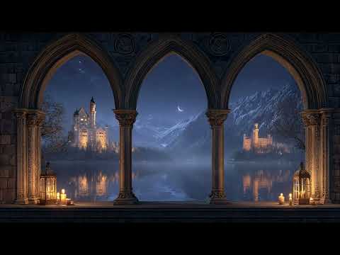 Medieval Castle Window Ambience 🏰 Fantasy Medieval Music for Relaxation, Reading and Sleep