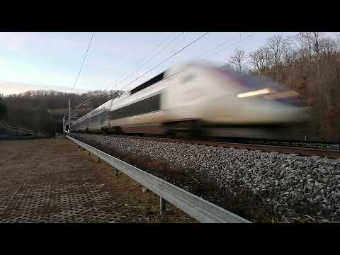 TGV mit Highspeed auf der Schnellfahrstrecke Mannheim Stuttgart mit Megamakro!