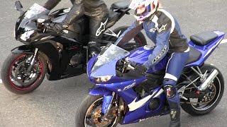 The best street bikes drag racing,R6 vs CBR 1000RR,Kawasaki Ninja and Kawasaki vs Hayabusa.
