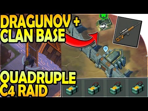 DRAGUNOV + CLAN BASE in SECTOR 7 - QUADRUPLE C4 RAID - Last Day On Earth Survival Update 1.9.4