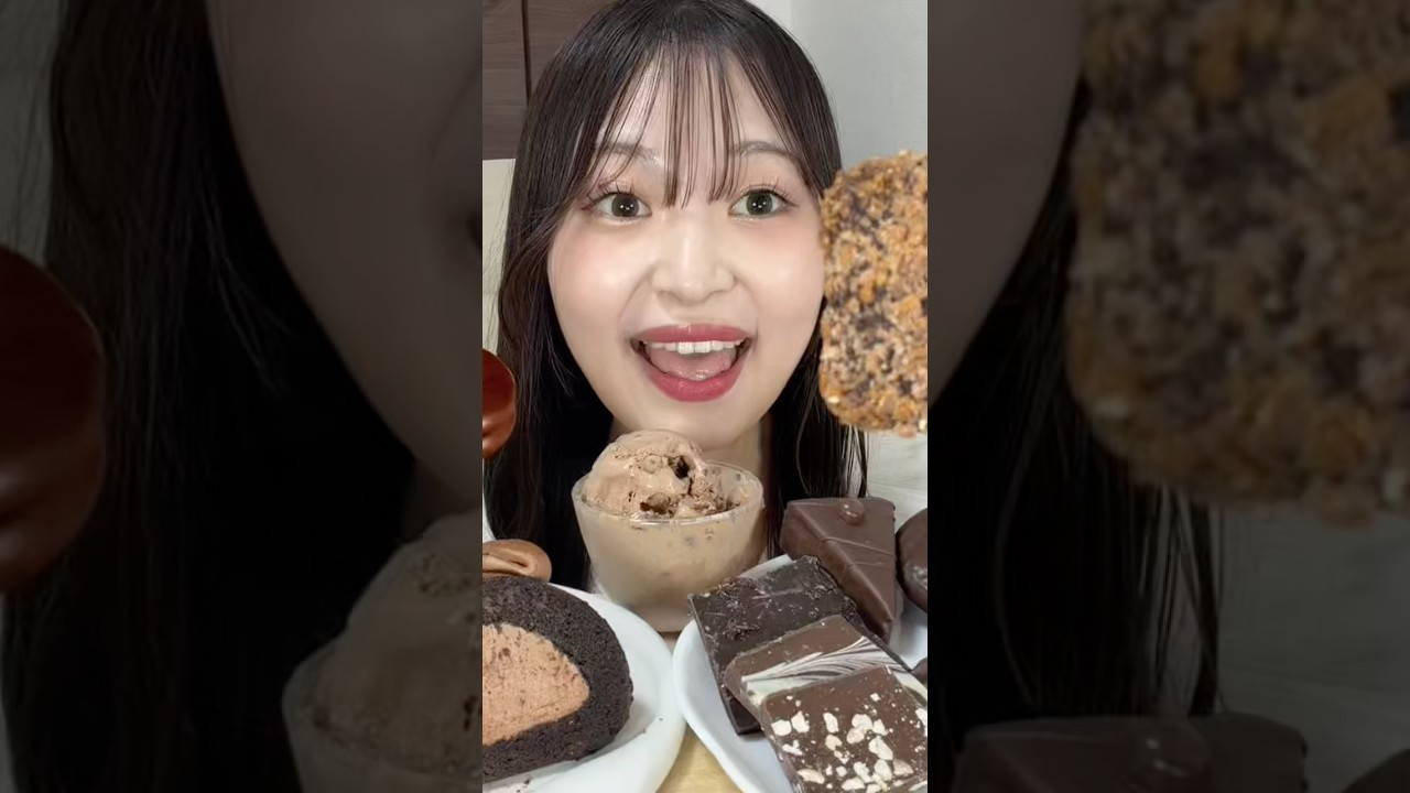 【ASMR】チョコパーティー🍫だーいすきなチョコ系商品を好きなだけ食べ尽くしてみた❣️ロングverも是非観てね🫶🏻#爆食 #モッパン #チョコレート #咀嚼音 #asmr #mukbang