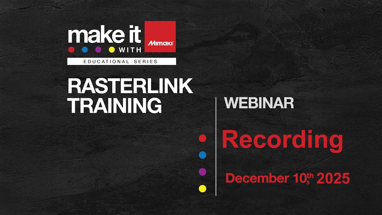 RasterLink Webinar Training | Dec 10th, 2025