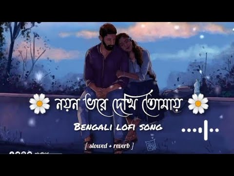 Nayon Vore Dekhi Tomay || নয়ন ভরে দেখি তোমায় Bangla lofi song (solowed+rebarv) 