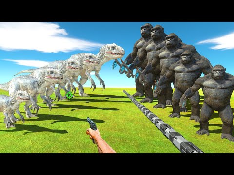 FPS Avatar Rescues King Kong and Fights Growing Indominus Rex - Animal Revolt Battle Simulator