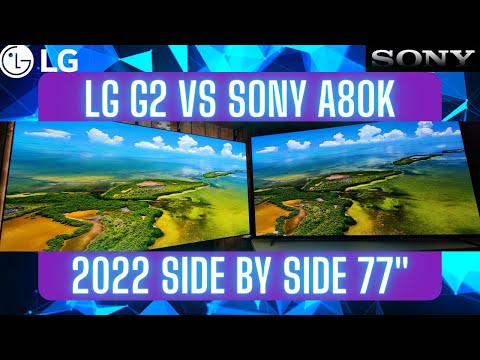 LG G2 vs Sony A80K | 2022 OLED 77" Side By Side Comparison | In Depth Look
