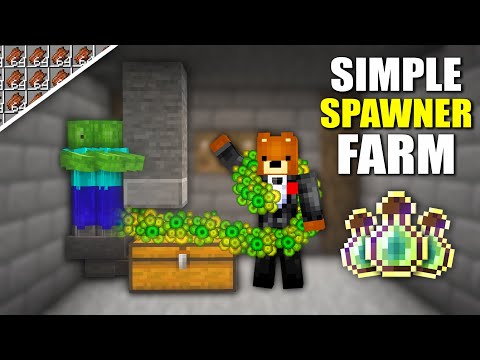 Minecraft Easy Zombie & Skeleton Mob Spawner XP Farm | Tutorial 1.19