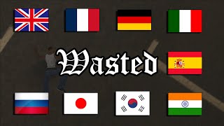 WASTED in 25 different languages (Google translated)