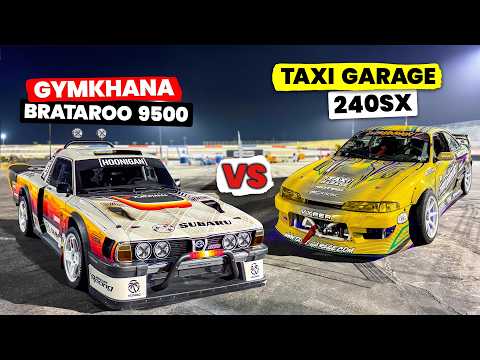 Travis Pastrana’s Fire-Breathing Subaru Brataroo vs Taxi Garage’s 470hp Nissan 240SX