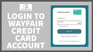 How to Login WayFair Comenity Bank Credit Card | Wayfair Credit Card Login for MasterCard Payment