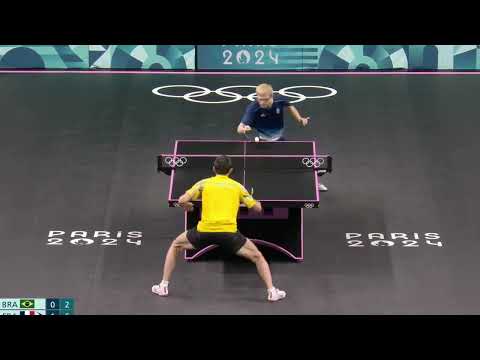 Felix Lebrun vs Hugo Calderano #paris2024 bronze medal #tabletennis #hugocalderano #felixlebrun