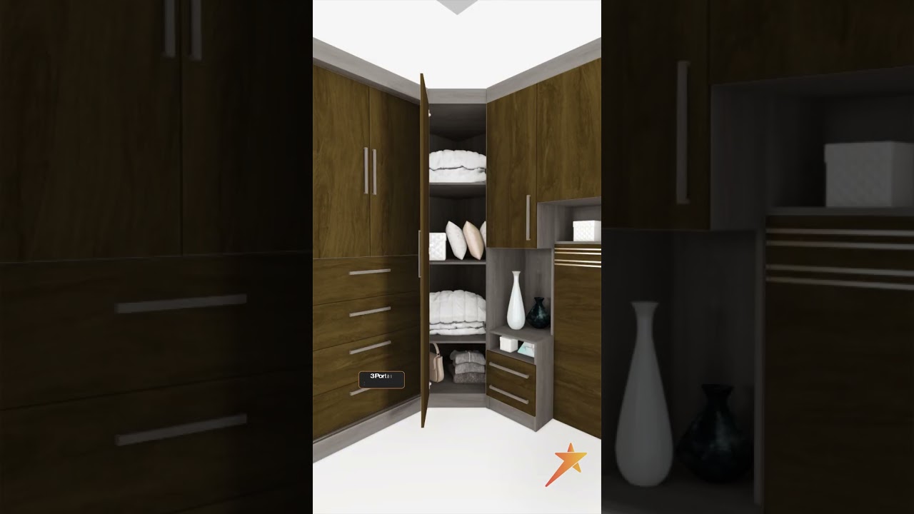 Dormitório Modulado Queen 1,58m Georgia J&A em L | Esplanada Móveis