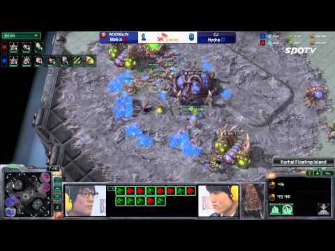 [0506] Mekia(Woongjin) vs Hydra(CJ) ZvZ 2SET  Korhal Floating Island -Stracraft 2,esportstv,SPL