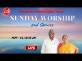 Sunday Worship 2nd Services 2nd Nov 2025 BETHANY MINISTRIES TADA Live