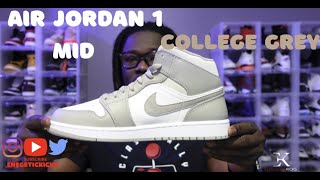 Air Jordan 1 Mid ( College Grey )