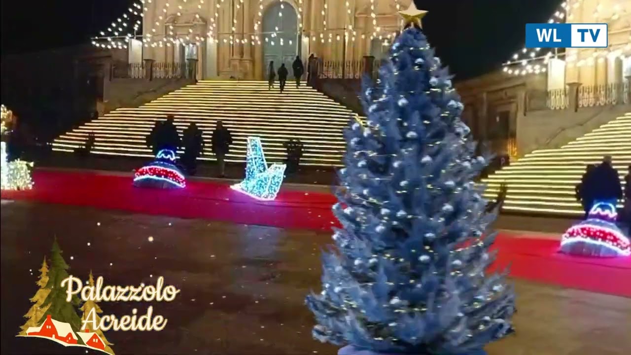 Palazzolo Acreide: acceso l'albero più alto di Sicilia (VIDEO)