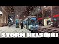 Heavy Snow Storm Walking Tour Helsinki Finland 2025 4K