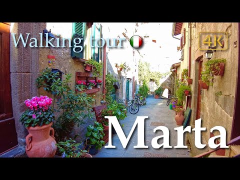 Marta (Lazio), Italy【Walking Tour】History in Subtitles - 4K