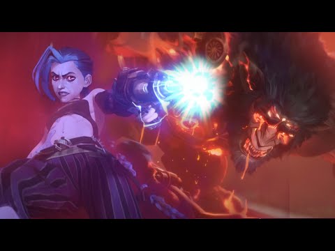Jinx VS Warwick Vander Full Fight 4K - Arcane Season 2 Act 2